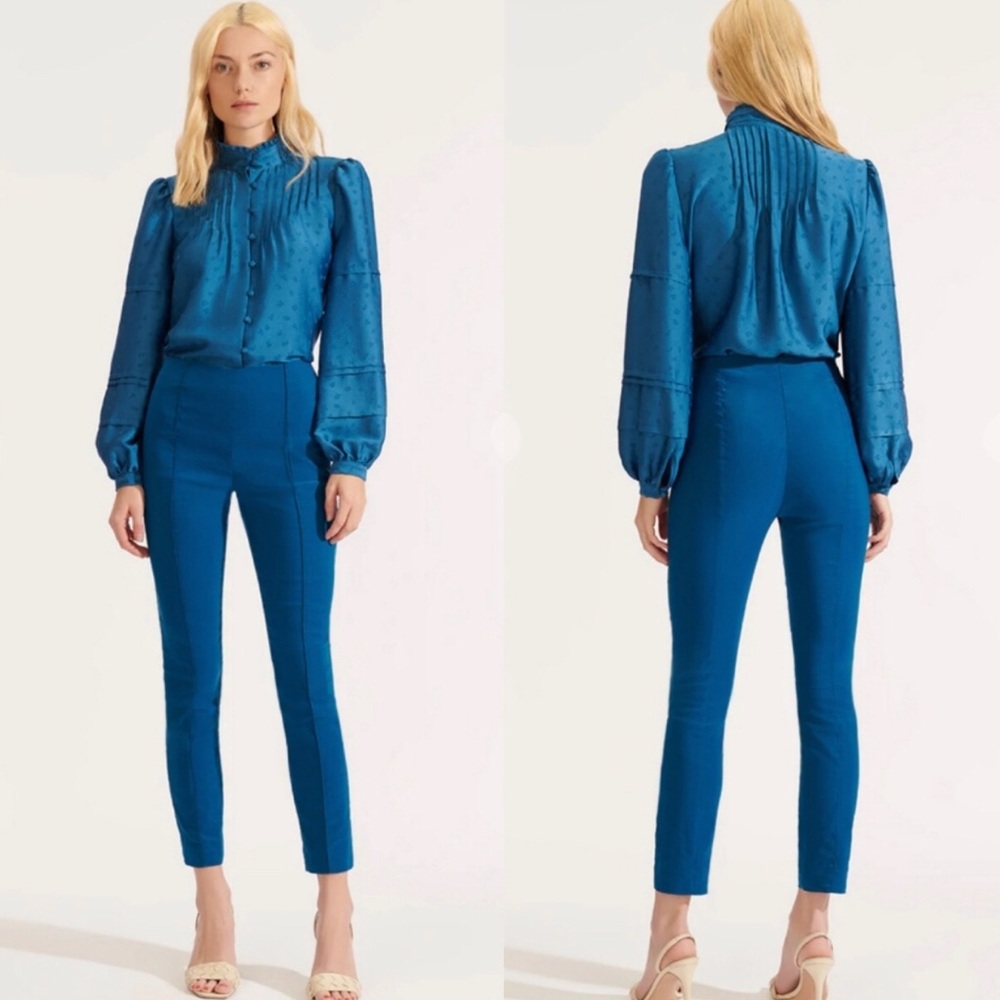 Veronica Beard Honolulu Pant Cerulean Blue Size 10 NWT